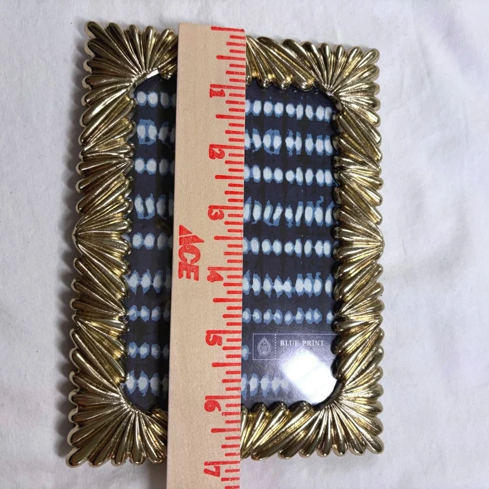 Parisian Home Gold Sunburst Picture Frame Set of 2 Metallic 4x6 Tabletop Decor